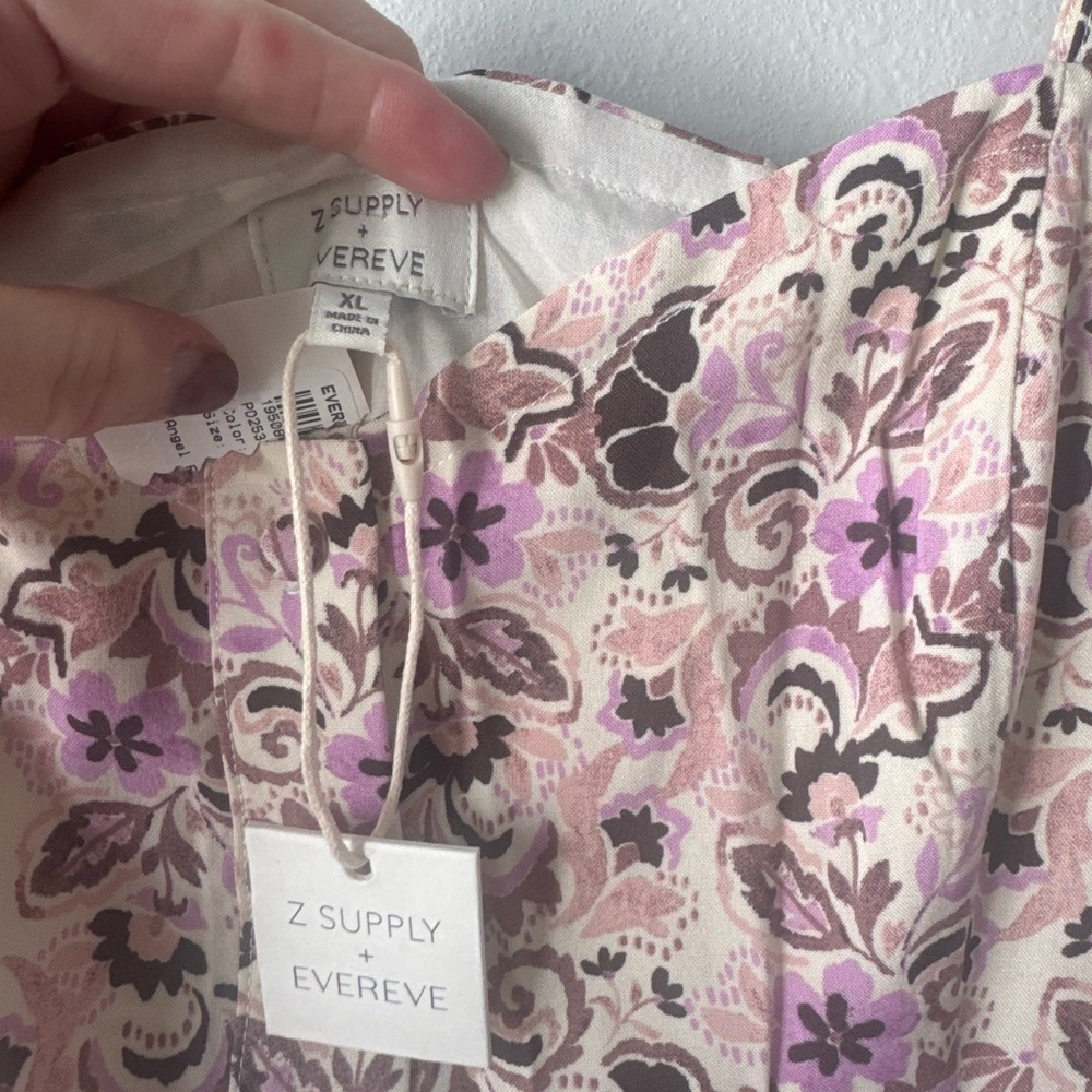 Z Supply Floral Print Dress in Purple and Pink - Picture 3 of 5